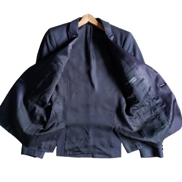 The Kooples Men’s Fitted Dark Blue Suit Jacket Blazer Euro 48, US Medium 39-40 - Picture 4 of 8